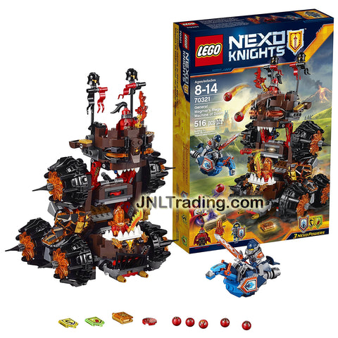 Lego Year 2016 Nexo Knights Set #70321 - GENERAL MAGMAR'S SIEGE MACHINE OF DOOM with General Magmar, Flama and Clay Moorington Minifigures (Pcs: 658)