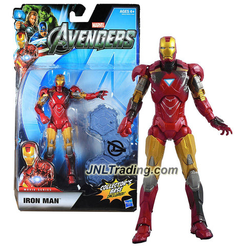 Hasbro Year 2011 Marvel Movie Series "The Avengers" Exclusive 6 Inch Tall Action Figure - IRON MAN with Collector's Base