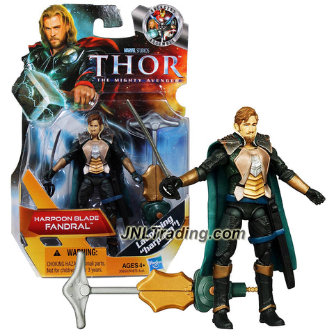 Hasbro Year 2010 Marvel Thor The Mighty Avenger Basic 4 Inch Tall Figure Set #08 - HARPOON BLADE FANDRAL with Sabre Sword and Launching Harpoon