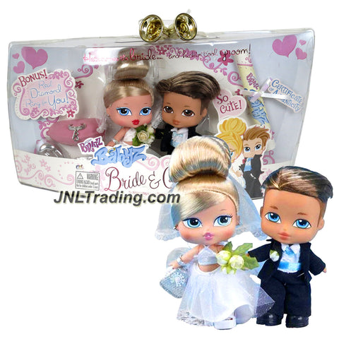 MGA Entertainment Bratz Babyz Series 2 Pack 5 Inch Doll Set - BRIDE and GROOM with Hairbrush, Certificate of Authenticity and Real Diamond Ring