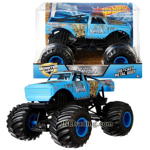 Hot Wheels Year 2017 Monster Jam 1:24 Scale Die Cast Metal Body Official Truck - BIG KAHUNA FMB65 with Monster Tires, Working Suspension and 4 Wheel Steering