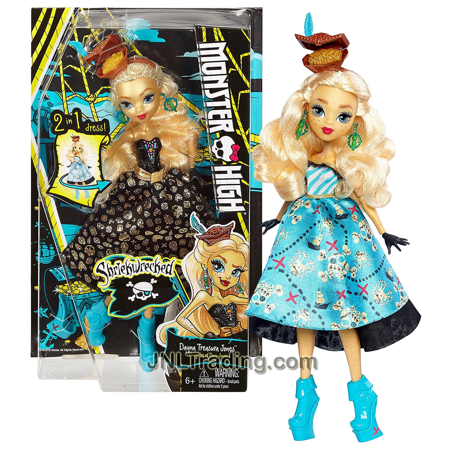 Year 2016 Monster High Shriekwrecked Series 11 Inch Doll Set