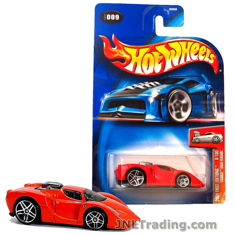 Year 2003 Hot Wheels 2004 First Editions Series 1:64 Scale Die Cast Car Set #9 - Red Sports Car TOONED ENZO FERRARI