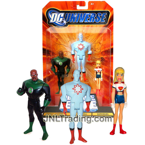 Year 2008 DC Universe Justice League Unlimited JLU Fan Collection 3 Pack 4-1/2 Inch Tall Figure - GREEN LANTERN, CAPTAIN ATOM and SUPERGIRL