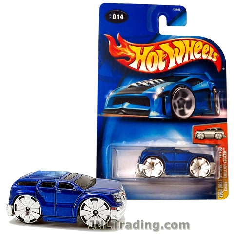 Hot Wheels Year 2004 First Editions Series 1:64 Scale Die Cast Car Set #14 - Blue Color Sport Utility Vehicle SUV BLINGS CADILLAC ESCALADE C2705