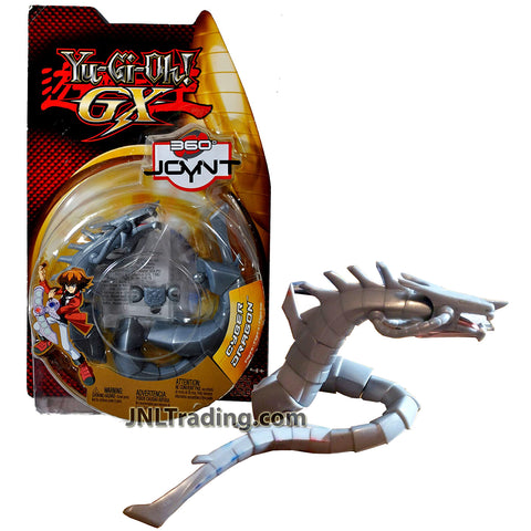 Year 2005 Yu-Gi-Oh! GX 360° Joynt Series 6 Inch Tall Action Figure - Cyber Dragon with Pop a Part Feature