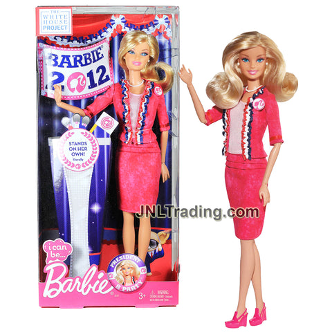 Year 2011 Barbie I Can Be Series The White House Project 12 Inch Doll - Caucasian PRESIDENT X5323 with Necklace and Earrings