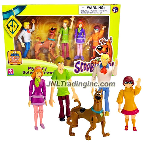 Character Year 2010 Warner Bros Scooby-Doo Cartoon Series 5 Pack Fully Articulated and Poseable Action Figure Set - Mystery Solving Crew with FRED, SCOOBY-DOO, SHAGGY, DAPHNE and VELMA