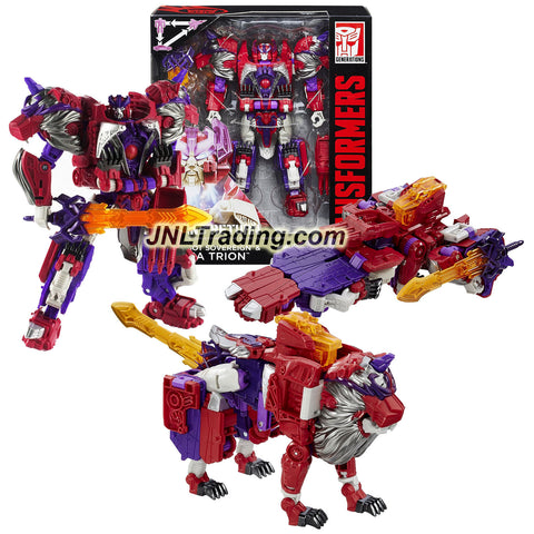 Hasbro Year 2015 Transformers Generations Titans Return Voyager Class 7 Inch Tall Figure - AUTOBOT SOVEREIGN and ALPHA TRION with Sword and Card (Alt Mode: Jet and Lion)