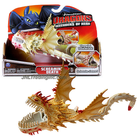 Spin Master Year 2013 Dreamworks Movie Series "DRAGONS - Defenders of Berk" 10 Inch Long Dragon Figure - SCREAMING DEATH with Poseable Tail and Chomping Teeth Attack