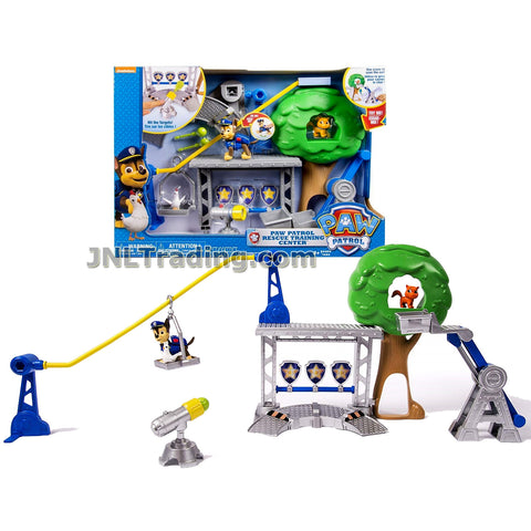 Year 2014 Paw Paws Patrol Series Puppy Dog Figure Playset - Rescue Training Center with Chase, Itty Bitty Kitty and Chickaletta
