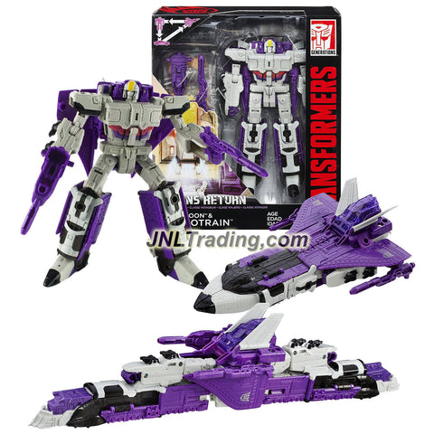 Hasbro Year 2015 Transformers Generations Titans Return Voyager Class 7 Inch Tall Figure - DARKMOON and ASTROTRAIN with Blasters and Card (Alt Mode: Jet and Train)