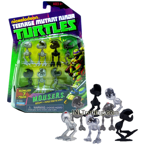 Year 2013 Teenage Mutant Ninja Turtles TMNT 7 Pack 2 Inch Tall Figure - Scrappy and Fierce Robotic Army MOUSERS