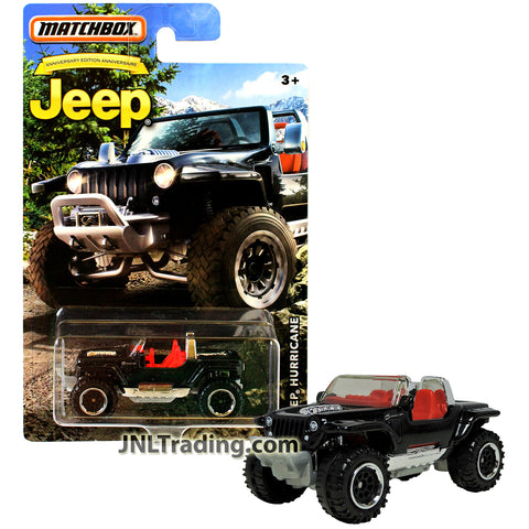 Year 2015 Matchbox Anniversary Edition Series 1:64 Scale Die Cast Metal Car : Black Off-Road Concept SUV JEEP HURRICANE