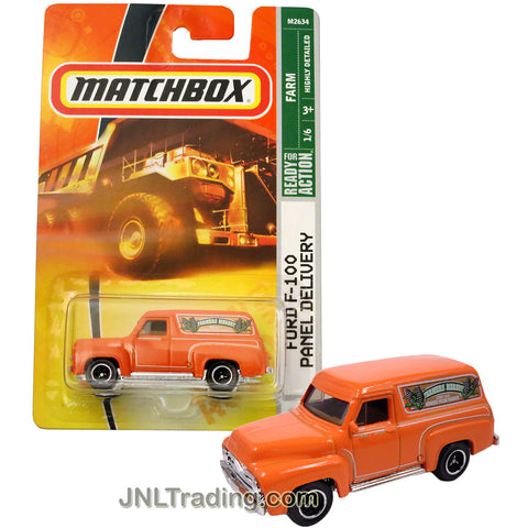 Matchbox Year 2007 MBX Farm Series 1:64 Scale Die Cast Metal Car #64 - Orange Color Farmers Market PANEL DELIVERY FORD F-100