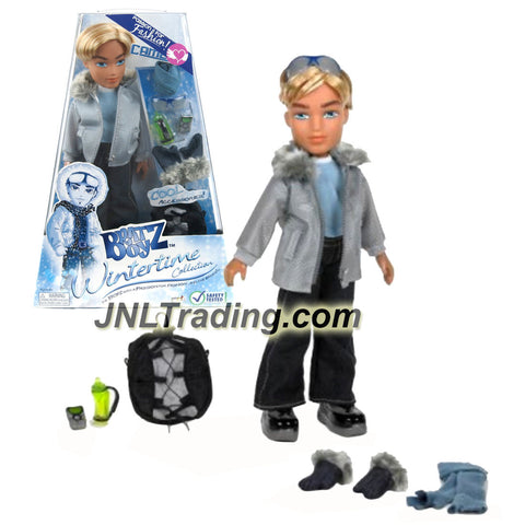 MGA Entertainment Bratz Boyz Wintertime Collection Series 10 Inch Doll Set - CAMERON with Goggles, Jacket, Backpack, Water Bottle and Scarf