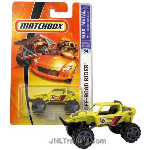 Matchbox Year 2007 MBX Metal Ready For Action Series 1:64 Scale Die Cast Metal Car #54 - Yellow Color Asada Bilstein Team OFF-ROAD RIDER J2383