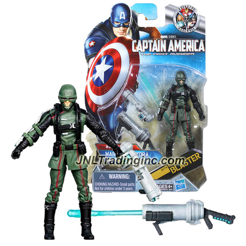Hasbro Year 2010 Marvel Studios "The First Avenger Captain America" Movie Series Basic 4 Inch Tall Action Figure #12 - MARVEL'S HYDRA ARMORED SOLDIER with Vaporizer Rifle, Energy Blaster Launcher and 1 Energy Missile