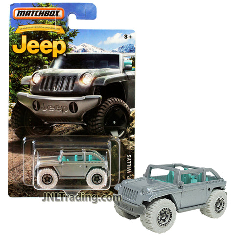Year 2015 Matchbox Anniversary Edition Series 1:64 Scale Die Cast Metal Car : Silver Off-Road Concept SUV JEEP WILLYS