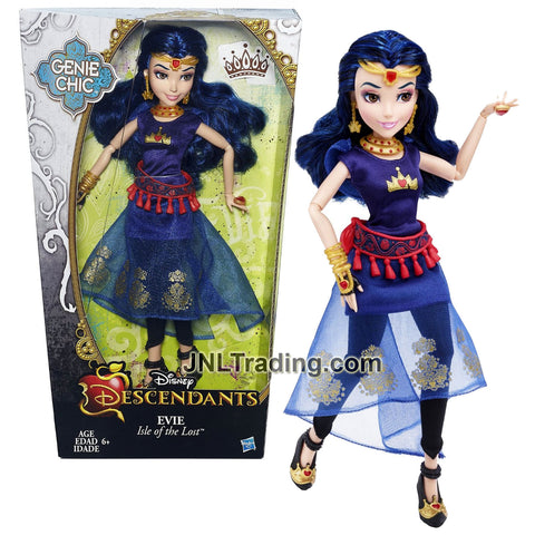 Year 2015 Disney Descendants Genie Chic Series 12 Inch Doll - Isle of the Lost, Daughter of Evil Queen EVIE with Earrings and Choker Necklace