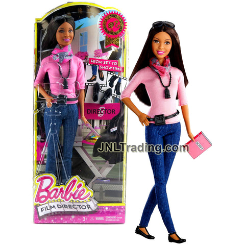 Year 2014 Barbie Career Series 12 Inch Doll - NIKKI as FILM DIRECTOR CCP53 with Patterned Scarf, Glasses, Utility Belt, Viewfinder and Extra Shoes