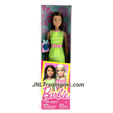 Mattel Year 2015 Barbie Friends Series 12 Inch Doll - TERESA (DGX63) in Green Dress with Pink Belt and Blue Heart Accessory