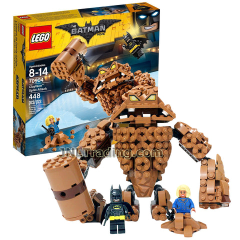 Lego Year 2017 The Batman Movie Series Set #70904 : CLAYFACE SPLAT ATTACK with 3 Interchangeable Hands Plus Batman and McCaskill Minifigures (Total Pieces: 448)