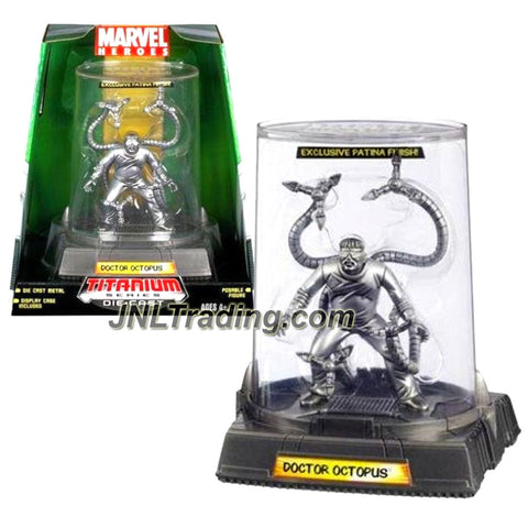 Hasbro Year 2006 Marvel Heroes Titanium Die-Cast Series 4 Inch Tall Action Figure - DOCTOR OCTOPUS (Patina Finish) with Display Case