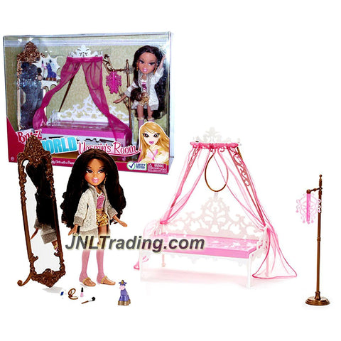 MGA Entertainment Bratz Worldz Series 10" Doll Set - YASMIN'S ROOM with Yasmin, Lamp, Mirror, Daybed, Unicorn Horse "Plush" and Lots of Accessories
