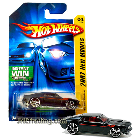 Year 2006 Hot Wheels 2007 New Models Series 1:64 Scale Die Cast Car Set #4 - Black Classic Coupe '69 FORD MUSTANG