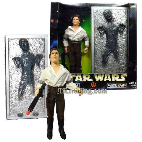 Star Wars Year 1998 The Empire Strikes Back Series 12 Inch Tall Figure - HAN SOLO as Prisoner and CARBONITE BLOCK with Frozen Han Solo Plus Blaster