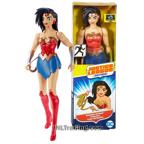 DC Comics Year 2016 Justice League Action Series 12 Inch Tall Figure - WONDER WOMAN FBR04 with 7 Points of Articulation
