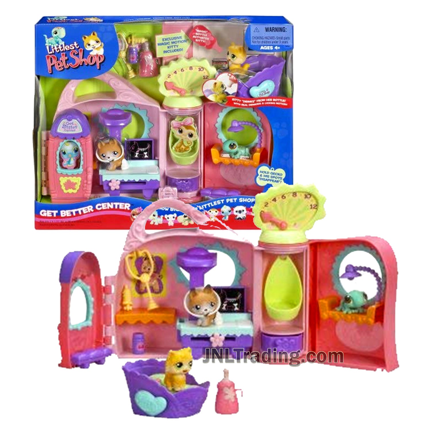 Year 2007 Littlest Pet Shop LPS Bobble Head Pets Figure Set