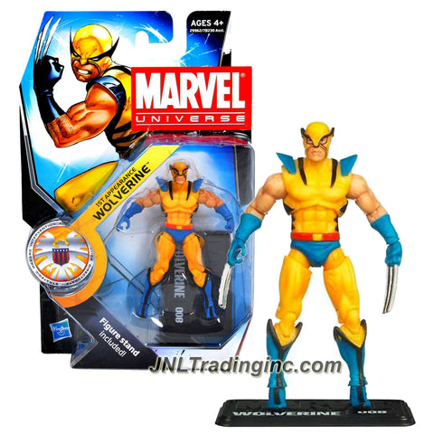 Hasbro Year 2010 Marvel Universe Series 3 SHIELD Single Pack 4 Inch Tall Action Figure #8 - 1st Appearance WOLVERINE with Display Stand