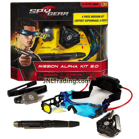 Spy Gear MISSION ALPHA KIT 2.0 with Tactical Mirror, Night Goggles, Recording Pen and Motion Alarm