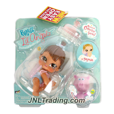 MGA Entertainment Bratz Lil Angelz Series 4 Inch Doll with Pet Set - YASMIN (#2) and Pig Pet "ANGEL" (#158)