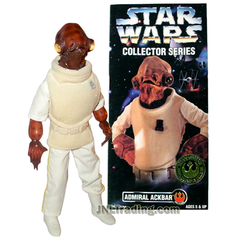 Star Wars 1997 Collector Series 12 Inch Tall Fully Poseable Figure with Authentically Styled Outfit and Accessories - ADMIRAL AKBAR with Jumpsuit, Belt and Rank Badge