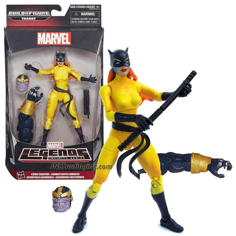 Hasbro Year 2015 Marvel Legends Infinite Thanos Series 6" Tall Action Figure - Fierce Fighters HELLCAT with Battle Staff Plus Thanos' Head and Left Arm