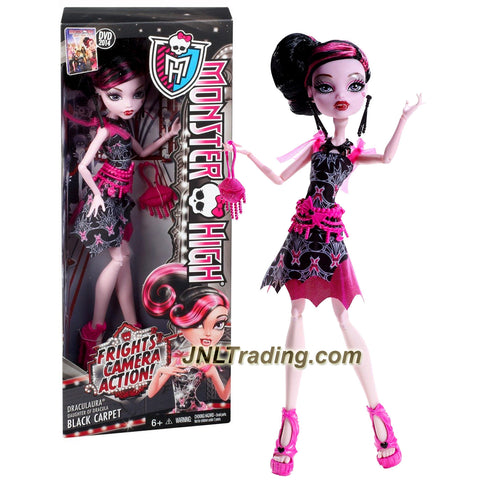 Year 2013 Monster High Frights, Camera, Action! Hauntlywood Series 11 Inch Doll Set - Black Carpet DRACULAURA Daughter of Dracula with Purse