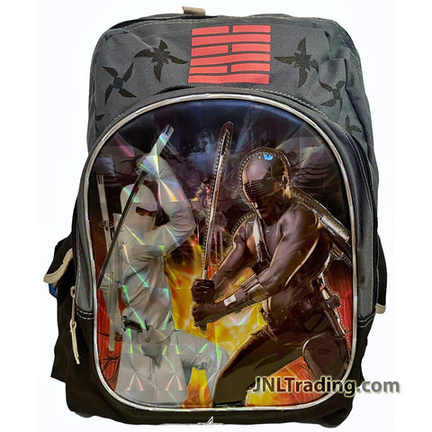 GI JOE The Rise of Cobra Snake Eyes and Storm Shadow Backpack with 2 Compartments, 2 Side Accessory Pocket and Adjustable Padded Shoulder Straps