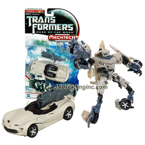 Hasbro Year 2010 Transformers Movie Series 3 "Dark of the Moon" Deluxe Class 6 Inch Tall Robot Action Figure with MechTech Weapon System - Autobot SIDESWIPE with Blaster that Converts to Cybertanium Sword (Vehicle Mode: Convertible Corvette STINGRAY)