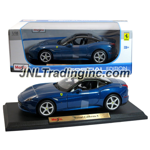 Maisto Special Edition Series 1:18 Scale Die Cast Car -  Blue Grand Touring Sports Coupe FERRARI CALIFORNIA T (Dimension: 9" x 4" x 2-1/2")