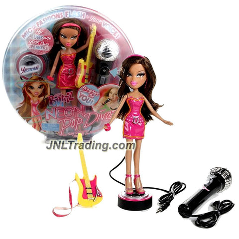 MGA Entertainment Bratz Neon Pop Divaz Series 10 Inch Doll Playset - Yasmin with Guitar and Microphone