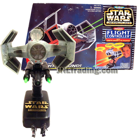 Star Wars Year 1997 Action Fleet Flight Controller Series 7 Inch Long Electronic Vehicle Set - IMPERIAL DARTH VADER'S TIE FIGHTER with Firing Cannons and Real Sound Effects