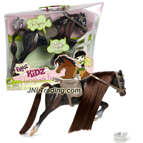 MGA Entertainment Bratz Kidz Horseback Fun Series 8 Inch Tall Horse - PIPER with Mane Brush, Saddle and Briddle
