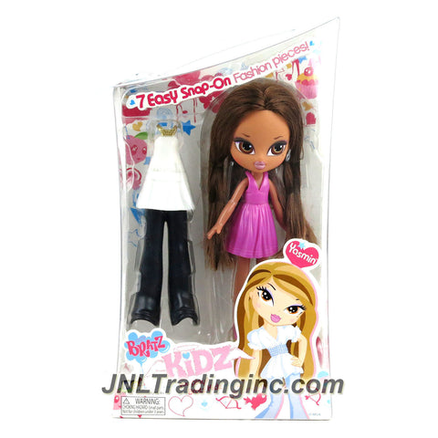 MGA Entertainment Bratz Kidz "7 Easy Snap-On" Series 7 Inch Doll - YASMIN with 2 Sets of Fashion Outfits and Earrings