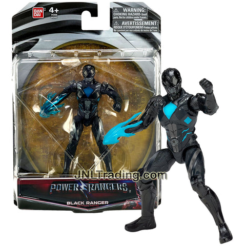 Bandai Year 2016 Saban's Power Rangers Movie Series 5 Inch Tall Action Figure - Action Hero BLACK RANGER with Blue Flame