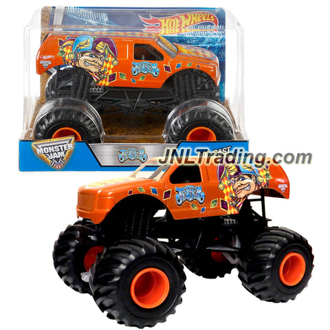 Hot Wheels Year 2016 Monster Jam 1:24 Scale Die Cast Metal Body Official Truck - JESTER (DJW95) with Monster Tires, Working Suspension and 4 Wheel Steering