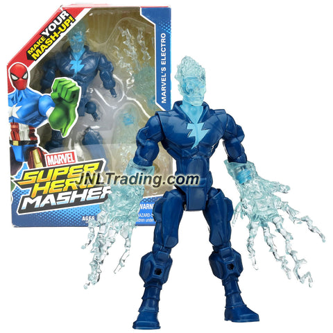 Hasbro Year 2014 Marvel Super Hero Mashers Series 6 Inch Tall Action Figure: MARVEL'S ELECTRO with Detachable Legs and Hands with Electrical Charge