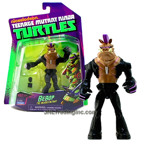 Playmates Year 2014 Nickelodeon Teenage Mutant Ninja Turtles 5 Inch Tall Action Figure : Pig-Headed Mutant BEBOP with Flash Bomb and Sticky Bomb